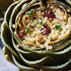 Millet-Stuffed Artichokes