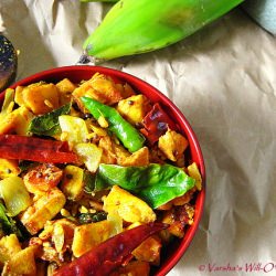 Raw Plantain Stir Fry