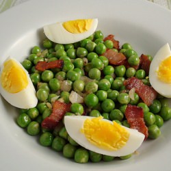 Peas with Bacon and Eggs