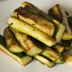 Fried Zucchini with Mint