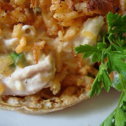 Hot Chicken Salad and Waffles