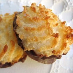 Chocolate Dipped Coconut Macaroons