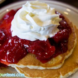 Pancakes with Strawberry Topping