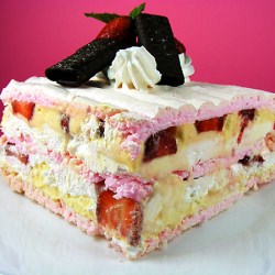 Strawberry Cake with Egg White Base