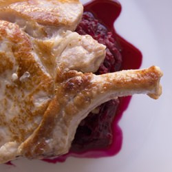 Pork Chops with Beetroot Relish