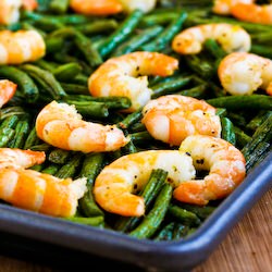 Roasted Green Beans and Shrimp