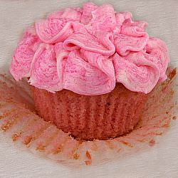 Pink Strawberry Cupcakes