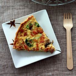 Bacon Brocolli Mushroom Quiche