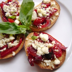 Pepper and Gorgonzola Bruschetta