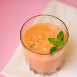 Peach Papaya and Mint Smoothie