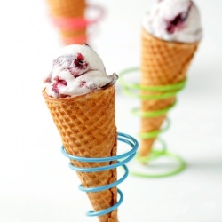 Rose Cherry Coconut Ice Cream