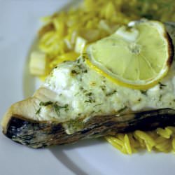 Moonfish with Feta and Lemon