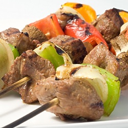 Marinated Beef and Veggie Skewers