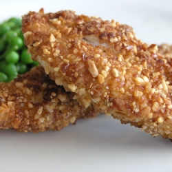 Pretzel-Almond Chicken Strips