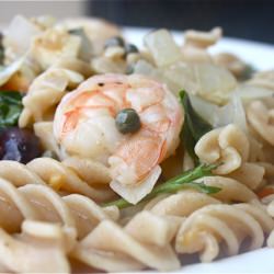 Mediterranean Shrimp and Pasta Toss