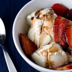 Balsamic Strawberries & Ice Cream