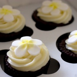 Hawaiian-Inspired Chocolate Cupcake