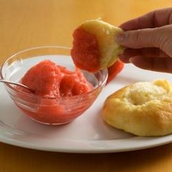 Strawberry Granita and Brioche