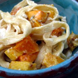 Pasta with Squash and Goat Cheese