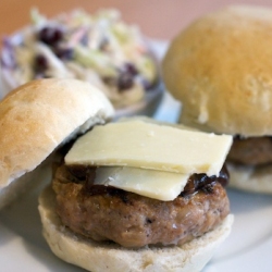 Onion Studded Hamburger Rolls