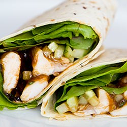 Asian BBQ Chicken Tortilla Wraps