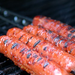 Grilled Crosshatched Hot Dogs