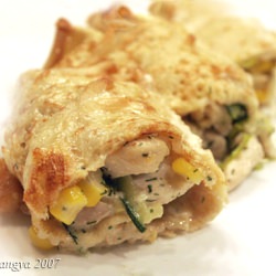 Savory Crepes with Chicken Ragout