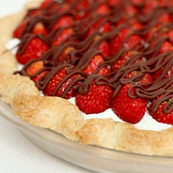 Strawberries and Cream Pie