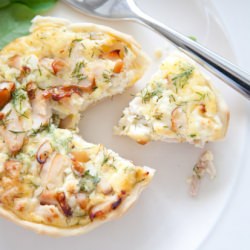 Smoked Chicken, Feta and Dill Quiche