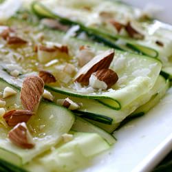 Zucchini Carpaccio with Almonds