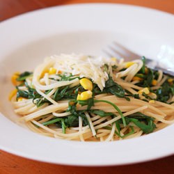 Arugula & Corn Spaghetti