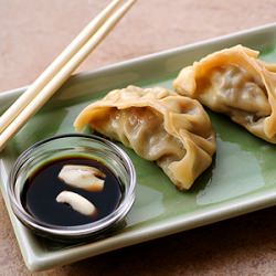 Beef Rhubarb Potstickers