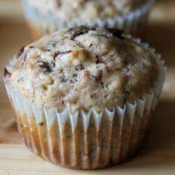 Chocolate Pecan Banana Muffins