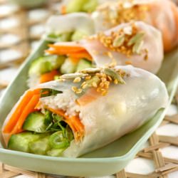 Lemongrass & Ginger Rice Paper Rolls