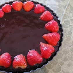 Chocolate-Glazed Chocolate Tart