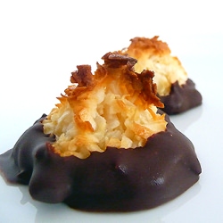 Chocolate-Dipped Coconut Macaroons