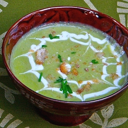 Shell Pea Soup with Mint