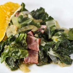 Greens with Ham Orange and Mint