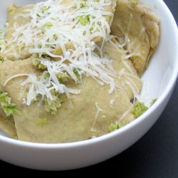 Mixed Greens Ravioli with Pesto