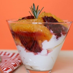 Blood Orange Parfait w/ Lemon Syrup