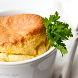 Asparagus Soufflé with Fresh Herbs