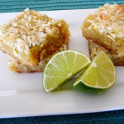 Kiwi-Lime Bars with Macadamia Crust