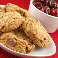 Chocolate Cherry Oatmeal Cookies