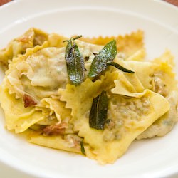 Sausage Ravioli with Brown Butter