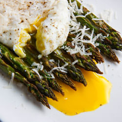 Roasted Asparagus with Poached Egg