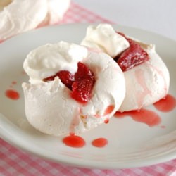 Roasted Strawberry Meringues