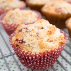 Fresh Cherry + Raspberry Muffins