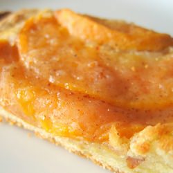 Almond and Peach Brioche Tart