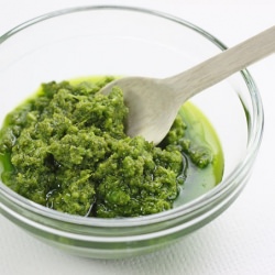 Garlic Scape Basil Pesto