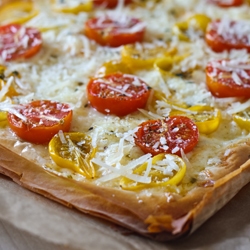 Vegetarian Phyllo Pizza